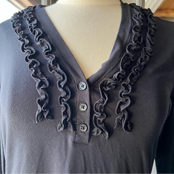 MARVIN RICHARD Women’s Long Sleeve Black Top, Size Medium, #81 - Picture 2 of 7